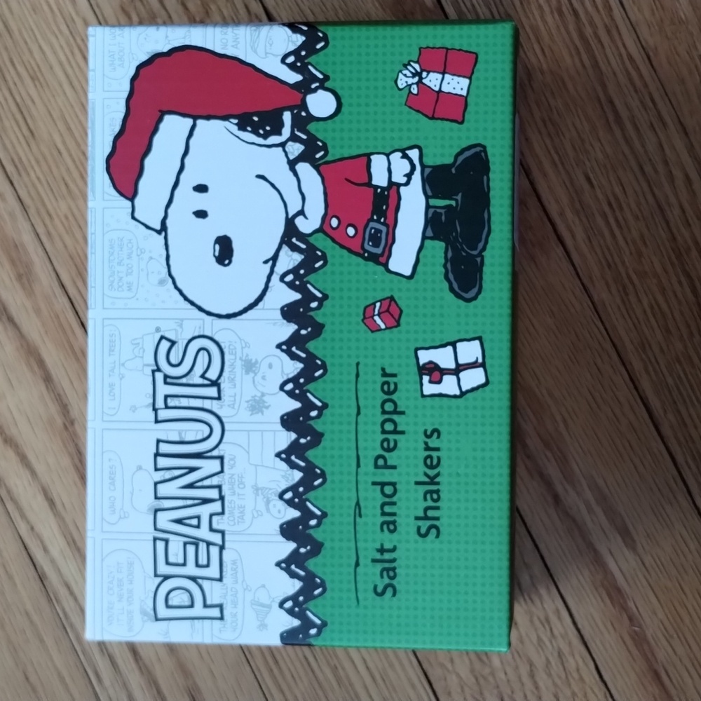 Peanuts Salt Pepper Shaker Snoopy Woodstock Puffer Coat Figures Hand Painted Nib - Picture 5 of 7